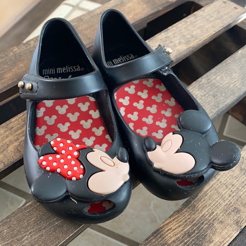 Mini Melissa Disney Minnie and Mickey ballet flat